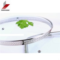 Hot Sell Transparent microwave glass bowl lid/pot lid/pan lid With Bottom Price