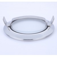 2020 hot selling new style standing stainless steel knob handle tempered  glass lid